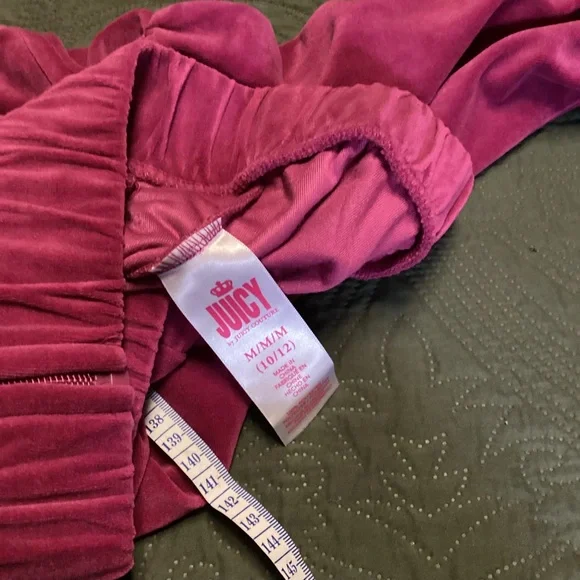 Girls Medium 10-12 Juicy Couture Velour Crown Logo Juicy Hooded Zip Jacket